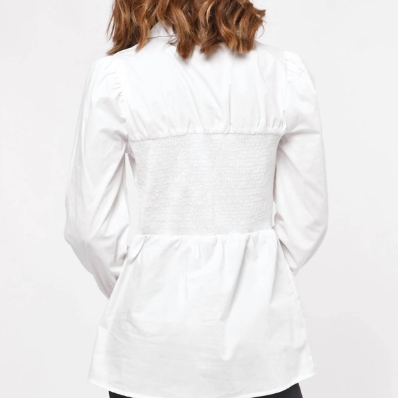 Greylin Rouched Button Up - Picture 2 of 5